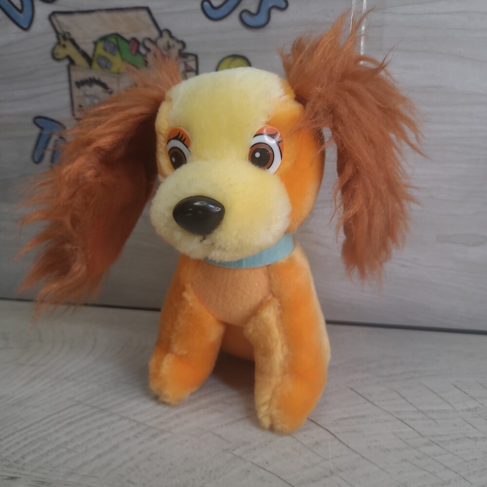 Walt Disney Productions Lady and the Tramp Dog Plush Toy Stuffed Animal Vintage